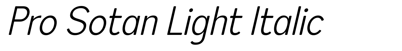 Pro Sotan Light Italic